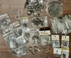 ハンドメイド資材 シルバーカラー アクセサリー向 半端、あまりパーツまとめて