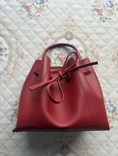 レッド/赤 MahL マール Bucket バケット レザーハンドバッグ 本革 