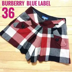 Burberry チェック柄キュロット ショートパンツ 短パン ブルーレーベル