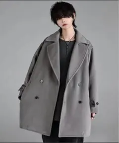 【ADRER】ビーバーメルトンオーバーᏢコート グレー Mサイズのサムネイル