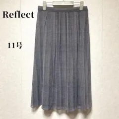 Reflect リフレクト フレアスカート 11号 総柄 ネイビー レディースのサムネイル