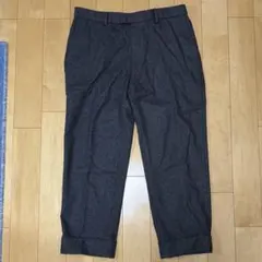 BANANA REPUBLIC ワイド スラックス ノータック ウール グレーのサムネイル