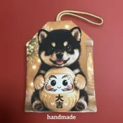 数量限定品❗️レアパネル生地 ひな壇 柴犬 オーナメント ハンドメイド