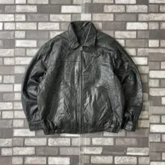 vintage 本革 American オールドレザージャケット ブラック L