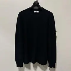 【美品❗️】stone island リブ　ニットセーター　ブラック　L