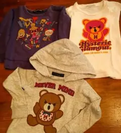 HYSTERIC　MINI　スエット　クマ　パーカー　Tシャツセット　90サイズのサムネイル