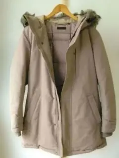 UNIQLO エアテックダウンコート L ベージュ ファー　美品　防風