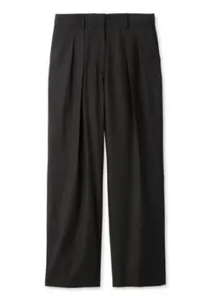 【最終値下げ】ミラオーウェン　【新品未使用】　ストライプタックワイドパンツ