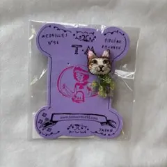 アッシュペーフランス　タマオワールド　刺繍ピアス　猫のサムネイル
