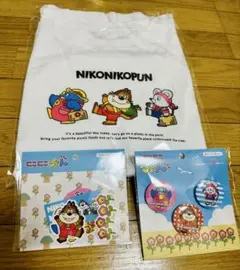 にこにこぷん　Tシャツ　缶バッジ　ステッカー　セット