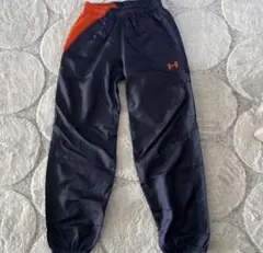 Under Armour ネイビー/オレンジ パンツ穴あり　140
