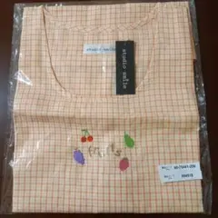にこ様専用　オレンジ×黄色チェック保育士エプロン