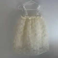 アイボリー フラワーパニエ ドレス