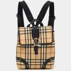 入手困難 美品 希少 バーバリー ミニリュック ノバチェック シャドー