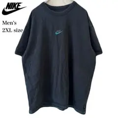 NIKE ナイキ 半袖 Tシャツ メンズ 2XL ブラック センターロゴ