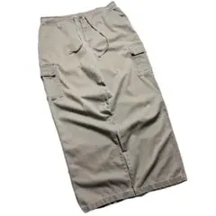 90s 00s OLD NAVY コットンイージーカーゴパンツ グレー ワイドのサムネイル
