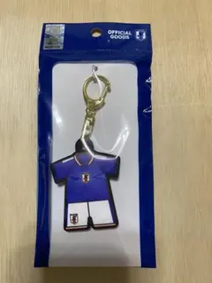 サッカー日本代表 SAMURAI BLUEユニフォーム型ラバーキーホルダー 新品