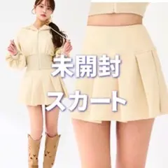 新品未開封 ダーリッチdarich プリーツミニスカート　黄色　FREE