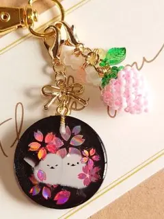 専用ページ シマエナガ レジンキーホルダー ハンドメイドチャーム 2点まとめ商品