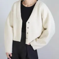selectmoca ブークレーVネックショートカーディガン