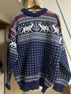 LLBean エルエルビーン 80‘sビンテージ ノルディック柄セーター メンズ