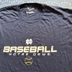 Champion ノートルダム大学 Tシャツ ネイビー L