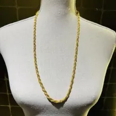 キラキラ輝く✴︎ゴールドカラーロングネックレス