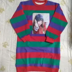 Kaixinbeiben カラフルストライプトレーナー