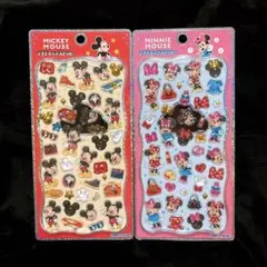プチドロップステッカー♥ミッキーꕤ︎︎ミニー♥2枚セット♥ディズニー