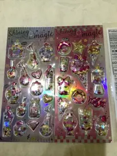 シャカシャカシール27☆2枚セット 立体シール　ホログラムシール　ぷっくりシール