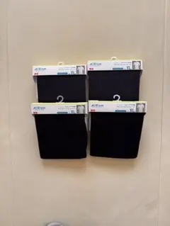 ［新品・未使用］ユニクロ　エアリズムVネックT XL ネイビー　4枚組