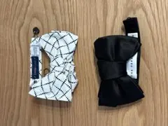 Jupe フォーマルボウタイ ホワイト・ブラックセット 蝶ネクタイ