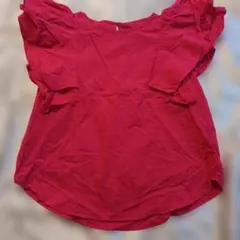 MOCH 赤いオフショルダー半袖トップス