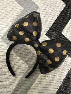 ディズニーランド・シー 黒金ドットリボンカチューシャ【最終値下げ】