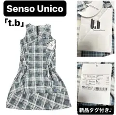 新品　t.b センソユニコ　ワンピース　チュニック チェック　水玉　サイズ40のサムネイル