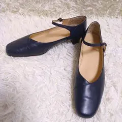 【美品】HIMIKO 卑弥呼 ローヒール ストラップ パンプス 26cm