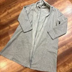 グレー 長袖 カーディガン　ロングカーディガン