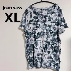 joan vass 【XL】フラワープリント Tシャツ 花柄　総柄　オシャレT