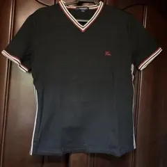 BURBERRY VネックTシャツ 黒 サイズ1