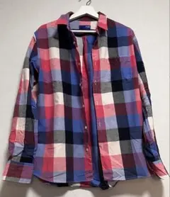 BEAMS チェック柄 長袖シャツ