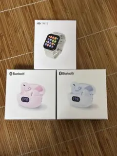 タイトー限定　ワイヤレスイヤホン　スマートウォッチ　3個まとめ売りのサムネイル