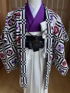 七五三　３歳　男の子　ブランド着物　ジャパンスタイル　着物と袴セット