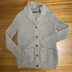 ラルフローレン ショールカラーカーディガン グレー