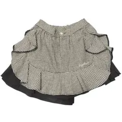 メゾピアノ　ギンガムチェック フリルスカパン　スカンツ　y2k 平成女児　レトロ