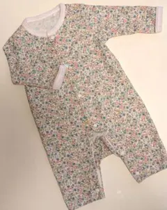 小花柄 長袖 ロンパース