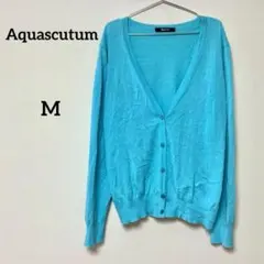 Aquascutum アクアスキュータム Vネックコットンカーディガン 日本製のサムネイル