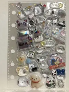 ㉚【ホワイト系】立体シール まとめ売り おすそ分け シール交換