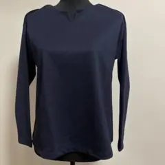 TO☆MELROSE CLAIRE noirネイビー 長袖 Vネック トップス