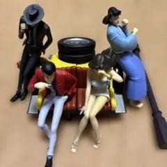 【訳あり】ルパン三世 ルパン一味集合フィギュア 4種合体セット 刀欠品 箱無
