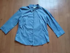 Aylesbury ダークブルー フリル付きシャツ